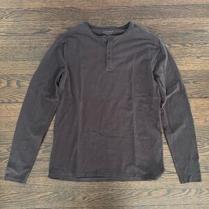 Men’s All Saints long sleeve washed black top
